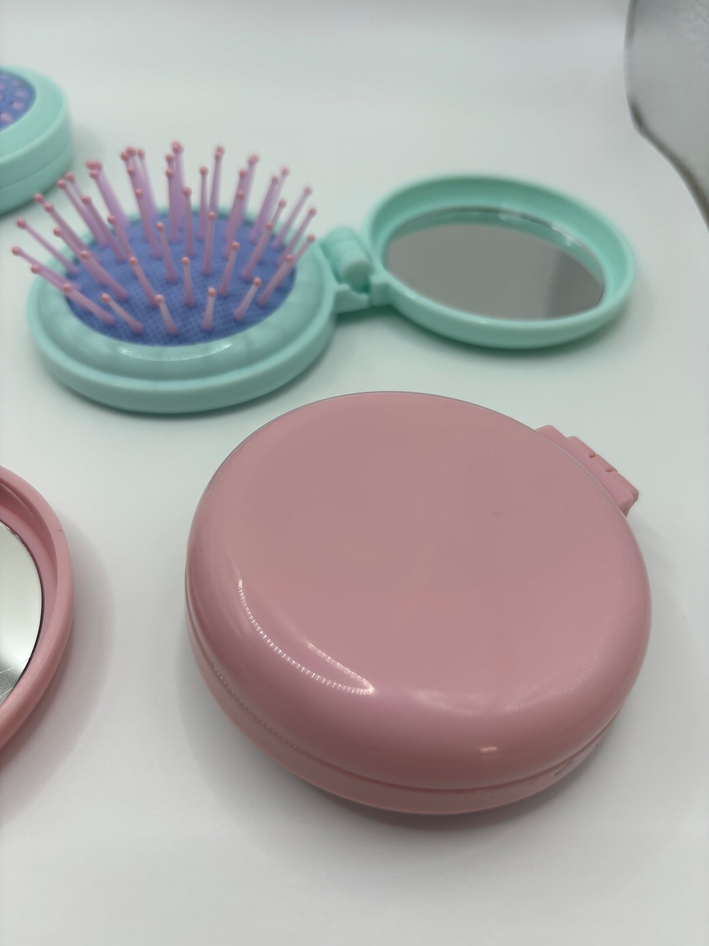 Mini Travel Mirror and Hair Detangle Brush