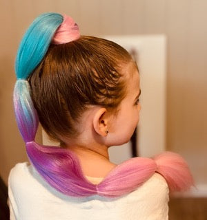 Glow in the Dark Hair Extension -Blue/Purple/Pink